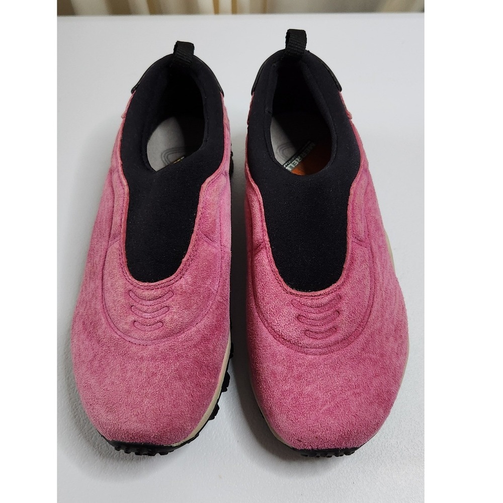 Merrell Jungle Moc Kids Pink Suede Slip On Shoes Size 2